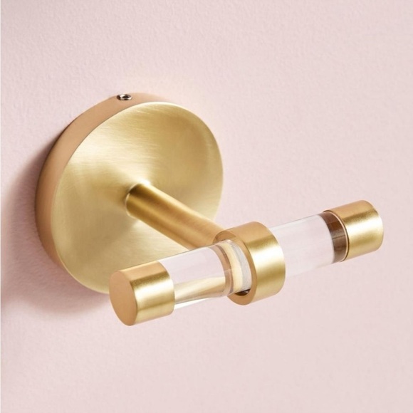 Anthropologie Mikayla Lucite Towel Hook NEW Defect - Picture 1 of 12